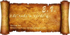 Eötvös Virág névjegykártya
